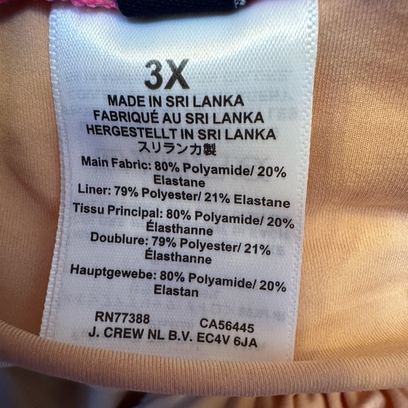 J. Crew Pink Floral Removable Halter Bandeau One Piece Swimsuit Plus Size 3X - Picture 8 of 11